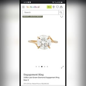 IGI CERTIFIED 3.08 Carats Round Brilliant VVS2 F Diamond Ring